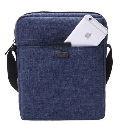 Customizable Men's Messenger Bag Simple Satchel Bag Business Casual Shoulder Bag