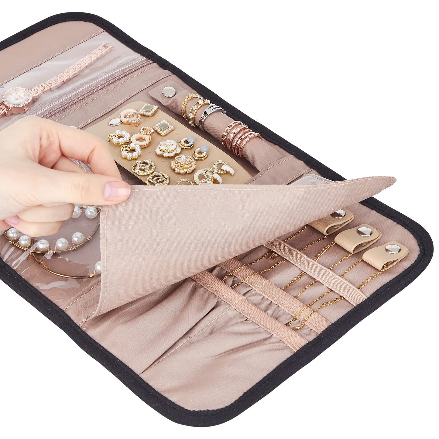 Customizable Travel Jewelry Storage Box Jewelry Bag Storage Bag Foldable