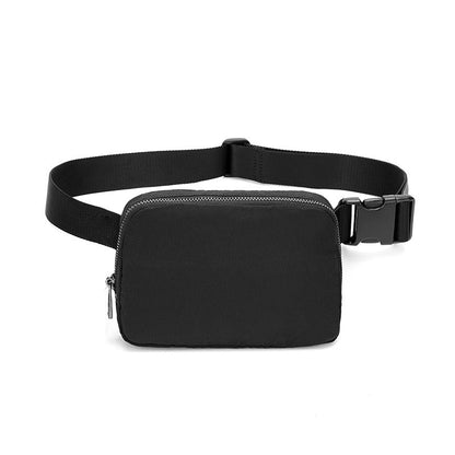 black nylon fashion waist bag,custom,front 02