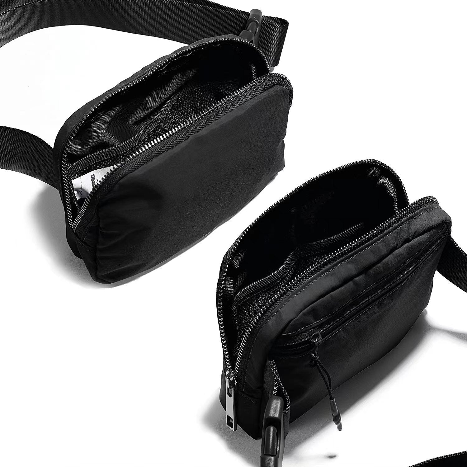 black nylon fashion waist bag,custom,inner