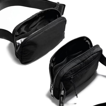 black nylon fashion waist bag,custom,inner