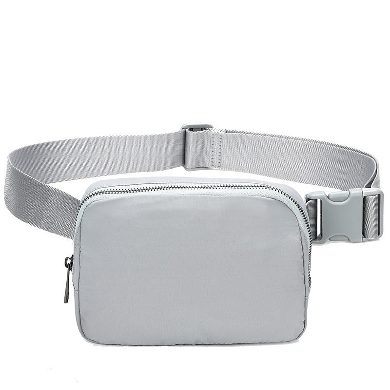 gray nylon fashion waist bag,custom,front