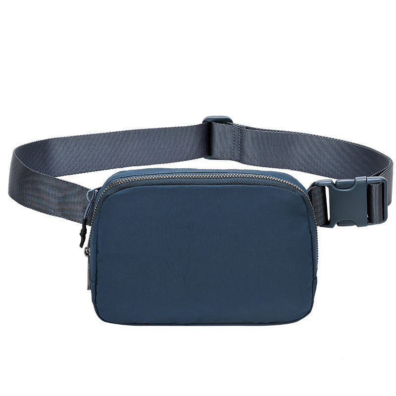 navy blue nylon fashion waist bag,custom,front