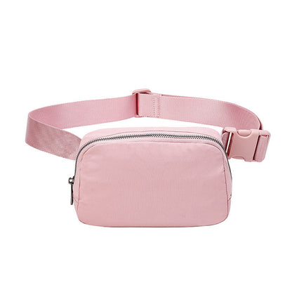 pink nylon fashion waist bag,custom,front