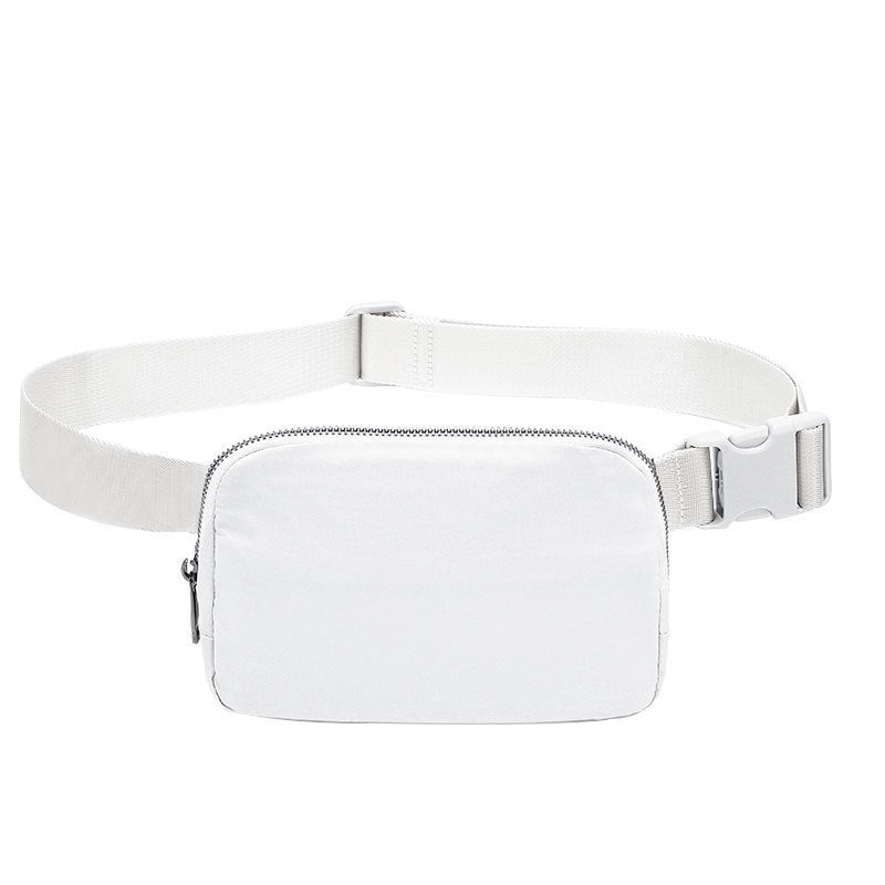 white nylon fashion waist bag,custom,front