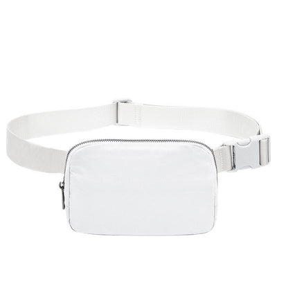 white nylon fashion waist bag,custom,front