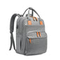 light gray oxford fanlosn foldable baby bed diaper bag,custom,front