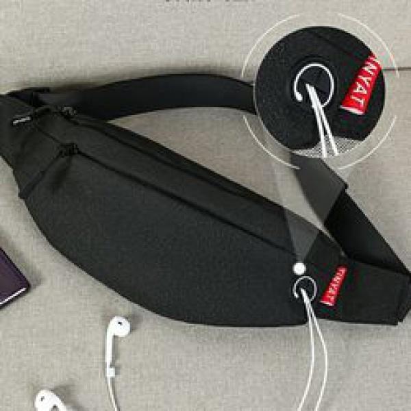 black fanlosn nylon funny bag,unisex,front