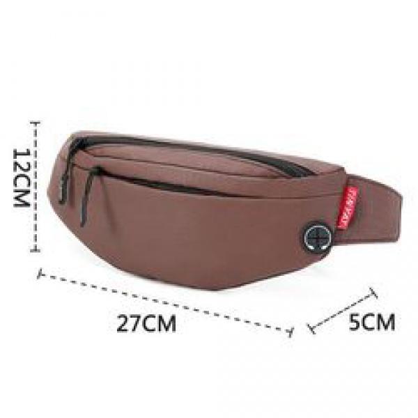 brown fanlosn nylon funny bag,unisex,dimensions