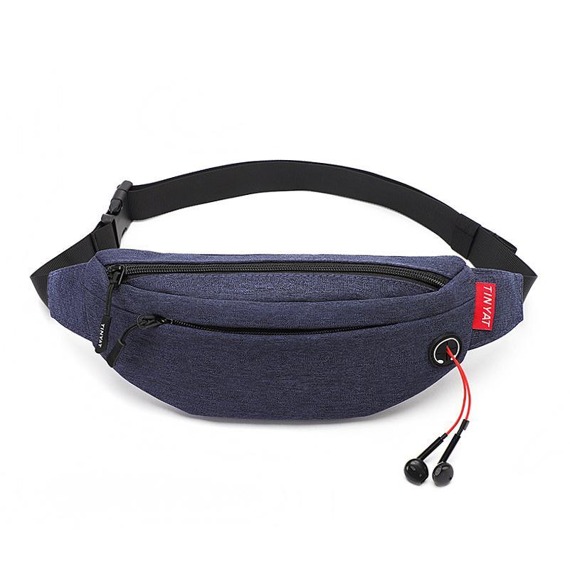 dark blue fanlosn nylon funny bag,unisex,front