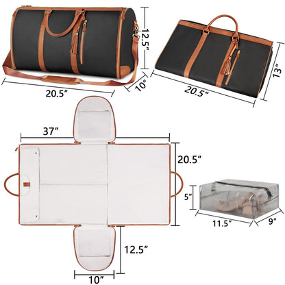 black pu leather large garment bag,custom,dimensions
