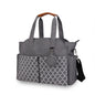geometric diaper bag tote with multiple pockets for baby essentials
