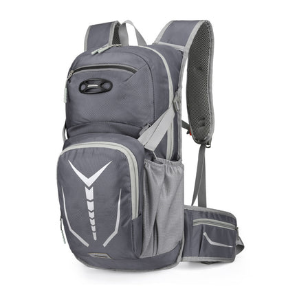 gray lightweight hiking backpack for cycling and outdoor activities