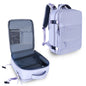 gray purple custom backpack for laptop travel use