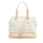 creamy white nylon dry wet separation women gym bag,custom,front 02