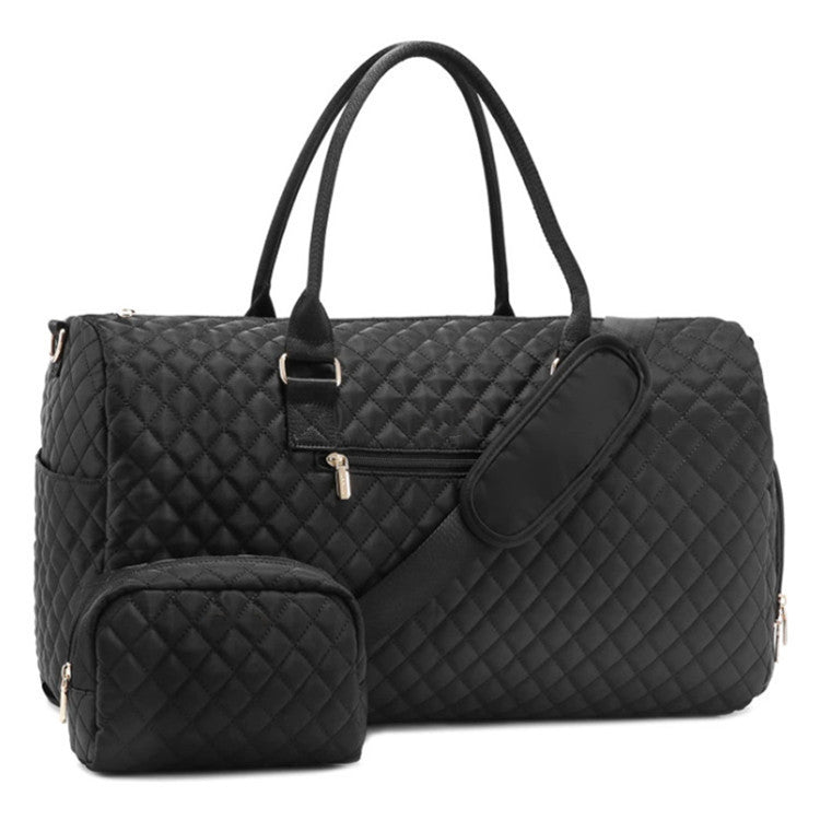 black large capacity women gym bag,custom,front