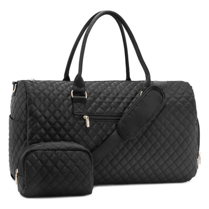 black large capacity women gym bag,custom,front