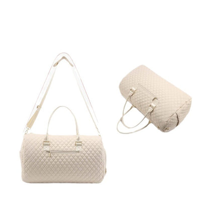 creamy white large capacity women gym bag,custom,display
