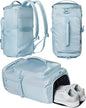 sky blue waterproof fanlosn women gym bag,custom,display