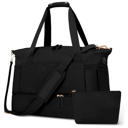 black waterproof women gym duffel bag,custom,front