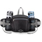 black dual bottle hiking waist pack,custom,front