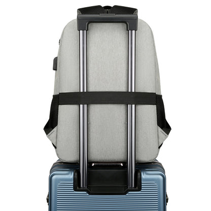 gray fanlosn waterproof insulated laptop backpack,custom,back 02