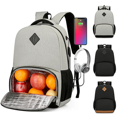 gray fanlosn waterproof insulated laptop backpack,custom,color display