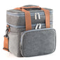 gray oxford insulated lunch bag,custom,front