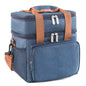 navy blue oxford insulated lunch bag,custom,side