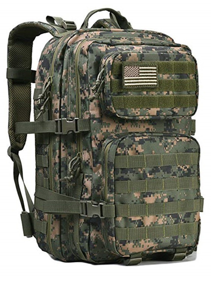 jungle digital tactical backpack with molle webbing and front compartments