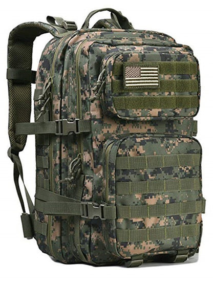 jungle digital tactical backpack with molle webbing and front compartments