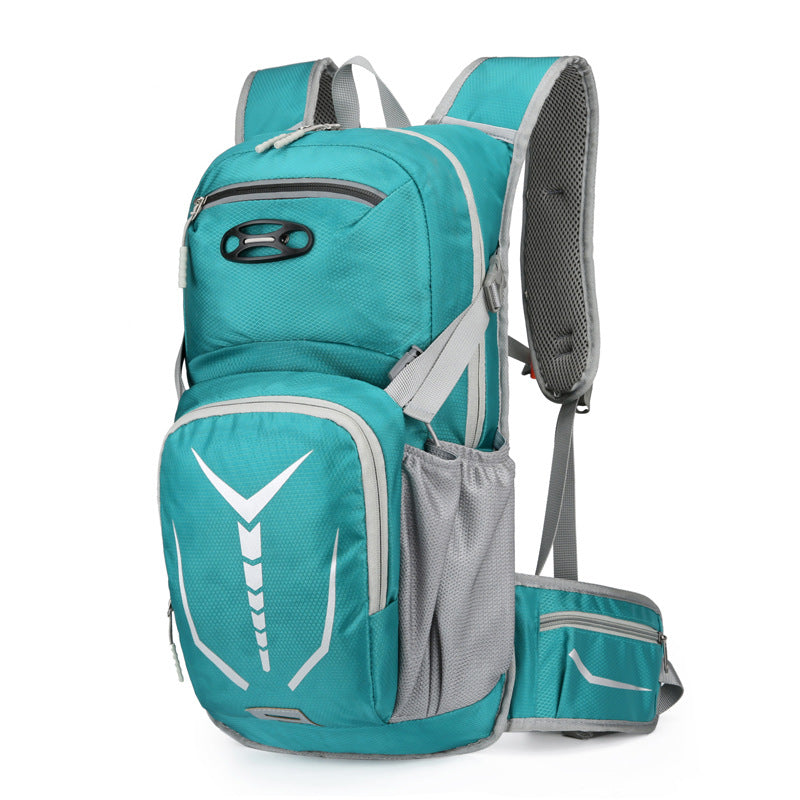 lake blue hydration backpack for cycling hiking and outdoor travel