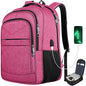 rose red fanlosn large usb laptop backpack,custom,side