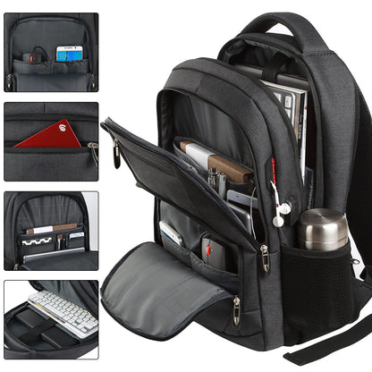 laptop backpack with organized storage compartments for business travel