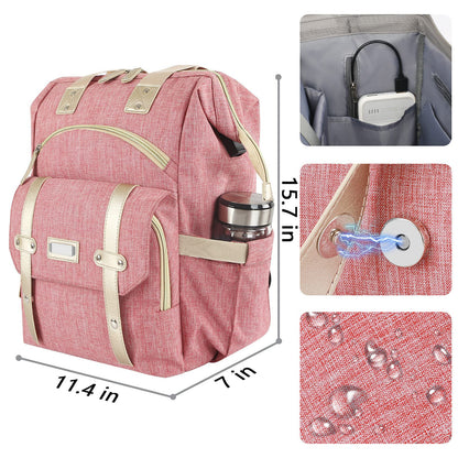 laptop diaper backpack dimensions with waterproof fabric