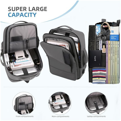 large capacity laptop backpack with multiple compartments for business travel storage