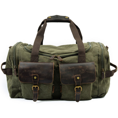 army green canvas large duffel bag,custom,front
