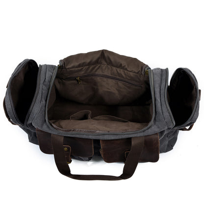 dark gray canvas large duffel bag,custom,inner