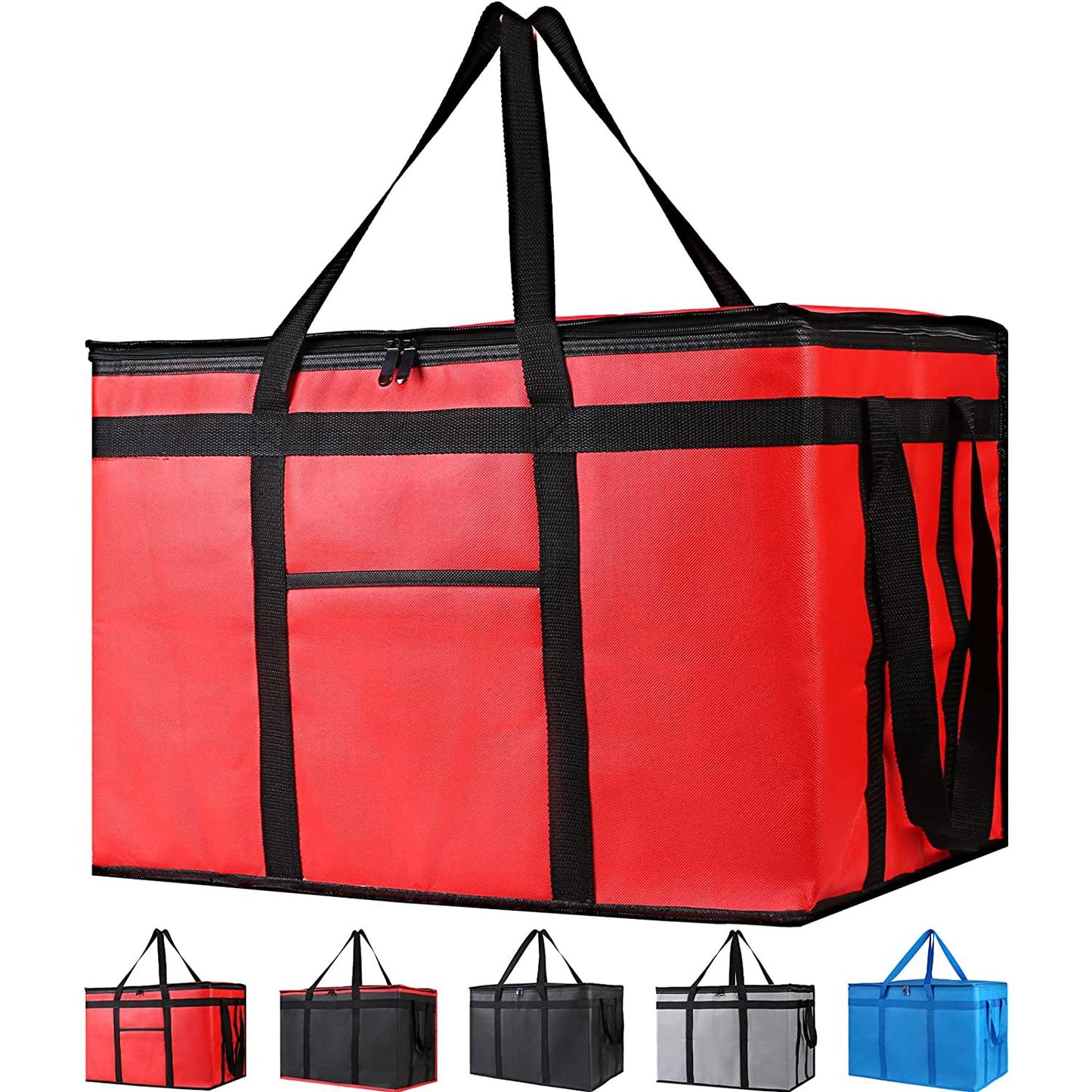 red large oxford insulated delivery bag,custom,color display