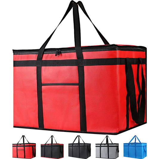 red large oxford insulated delivery bag,custom,color display