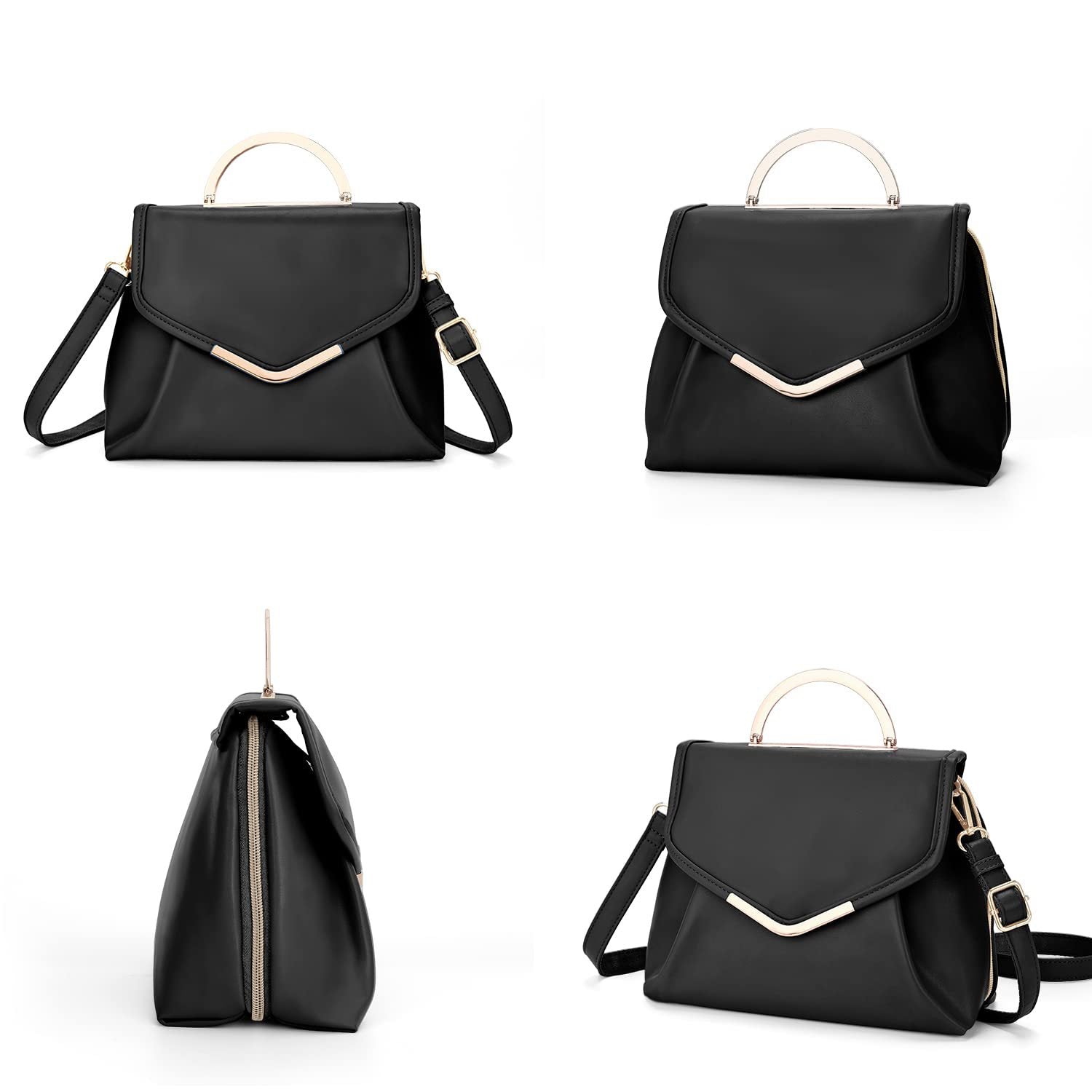 leather cosmetic bag with stylish pu leather handbag design