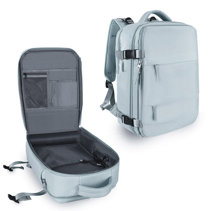 light blue travel laptop backpack for business and school