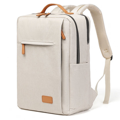 light brown womens business laptop backpack for office commuting