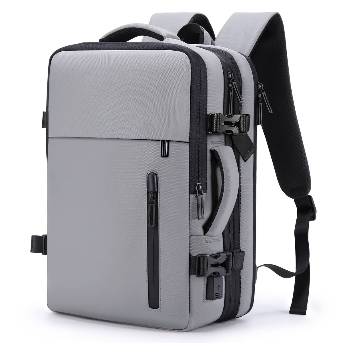 light gray lightweight travel backpack for business trips