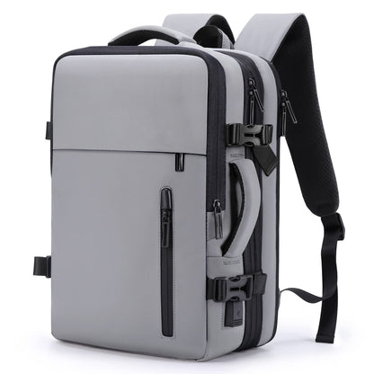 light gray lightweight travel backpack for business trips