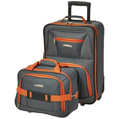 carbon gray oxford waterproof fanlosn luggage set,custom,front
