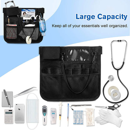 black rfid medical waist bag,custom,detail