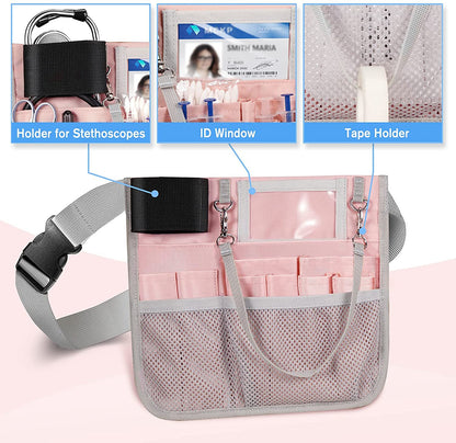 pink rfid medical waist bag,custom,detail