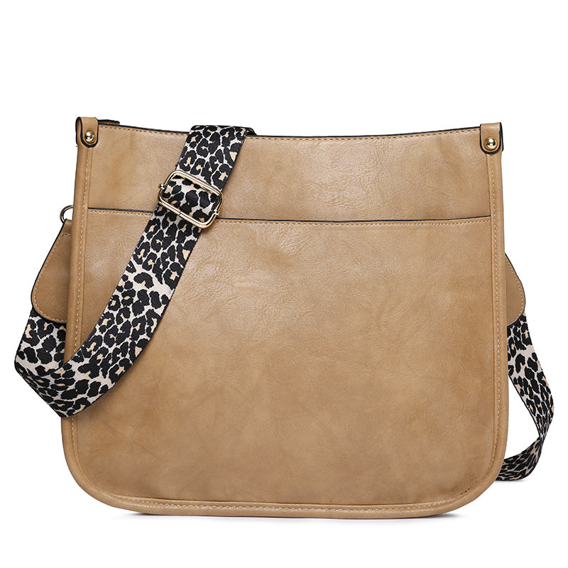 beige fanlosn pu leather messenger bag women,custom,front
