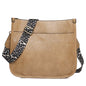 beige fanlosn pu leather messenger bag women,custom,front